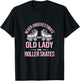 Old Lady On Roller Derby Roller Skating Roller Skate T-Shirt - T-Shirt | Black