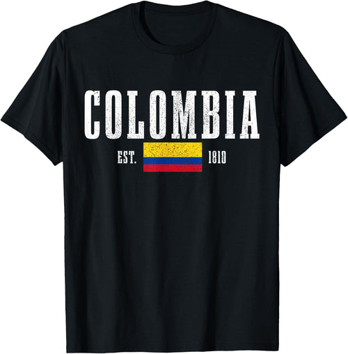 Colombia Est. 1810 Colombian Flag Vintage Colombia