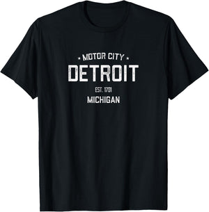Classic Retro Vintage Detroit Motor City - Special Edition T-Shirt - T-Shirt | Black