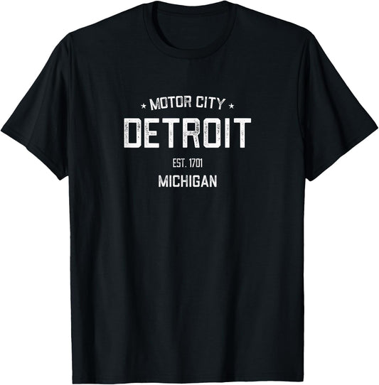 Classic Retro Vintage Detroit Motor City - Special Edition T-Shirt - T-Shirt | Black