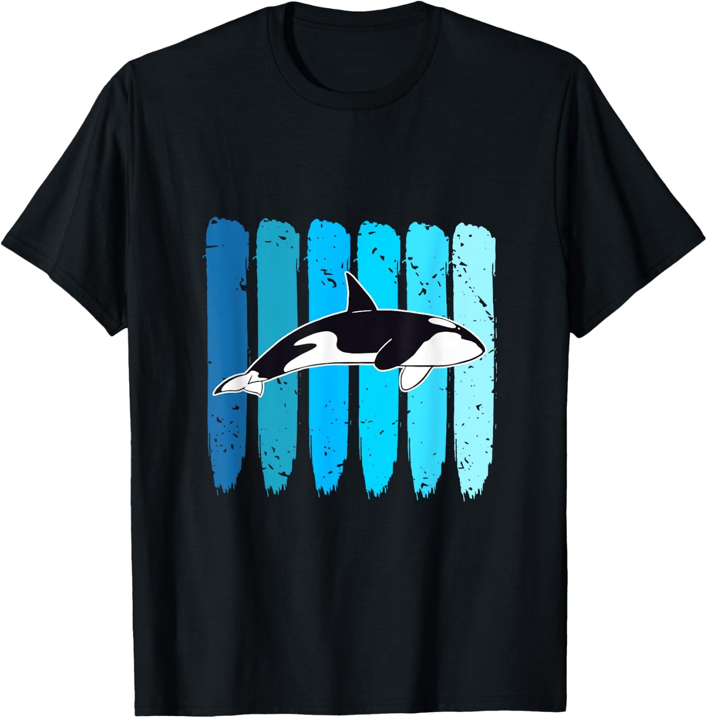 Orca Whale Cetacean Lover Ocean Animal Retro Whale T-Shirt - T-Shirt | Black