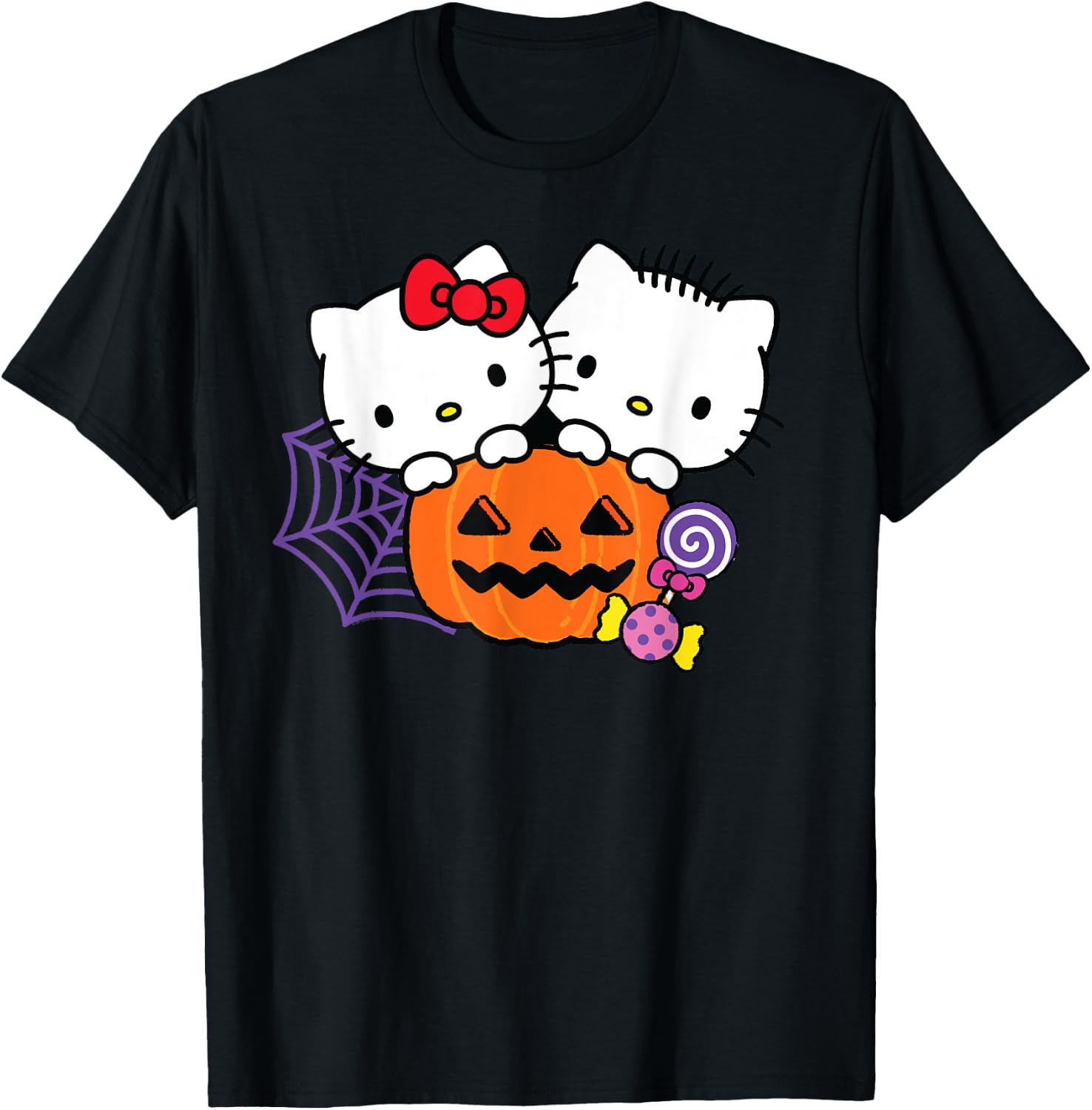 Hello Kitty Dear Daniel Perfect Pair Halloween T-Shirt - T-Shirt | Black