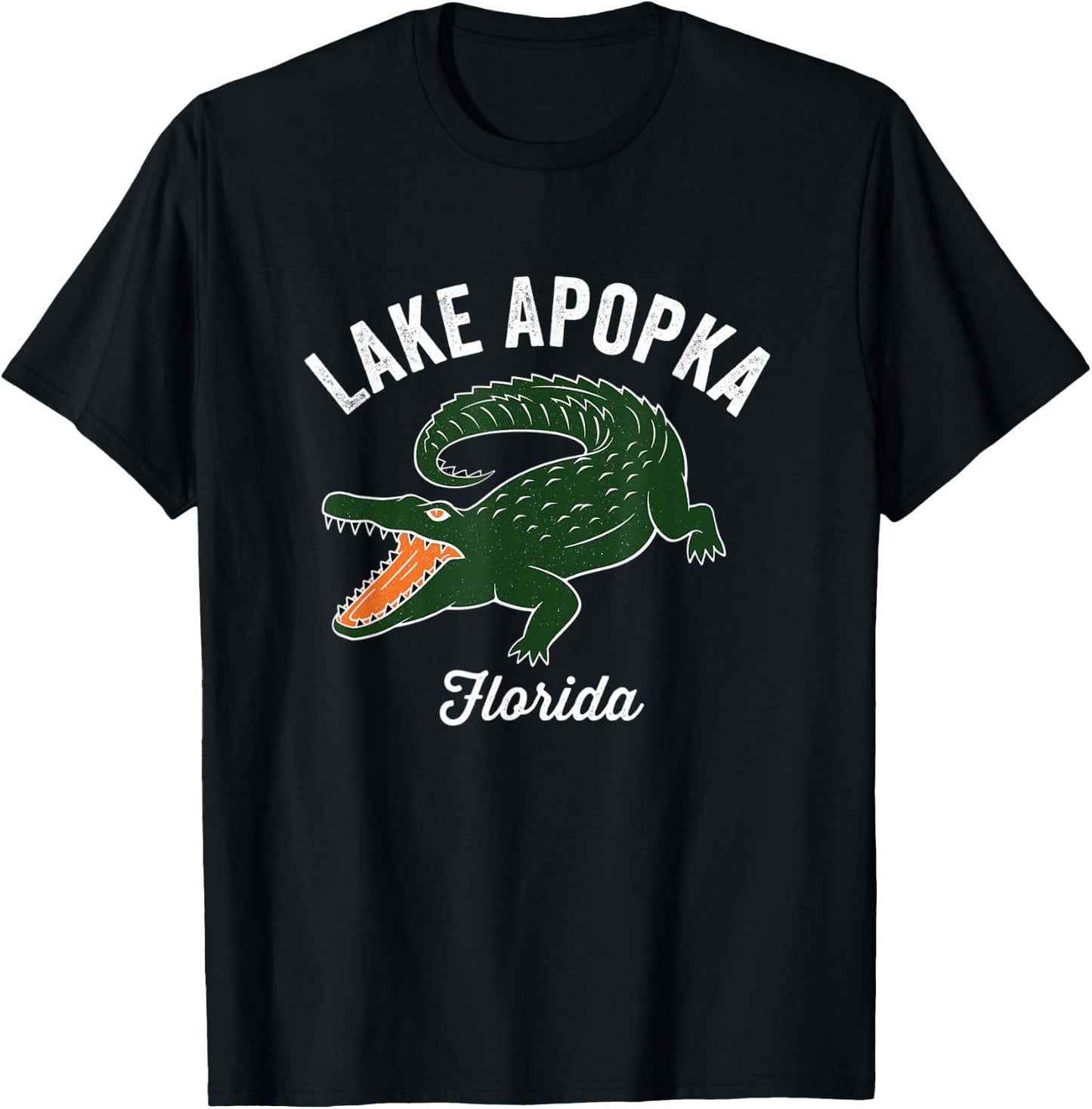 Lake Apopka Florida Alligator Graphic T-Shirt - T-Shirt | Black