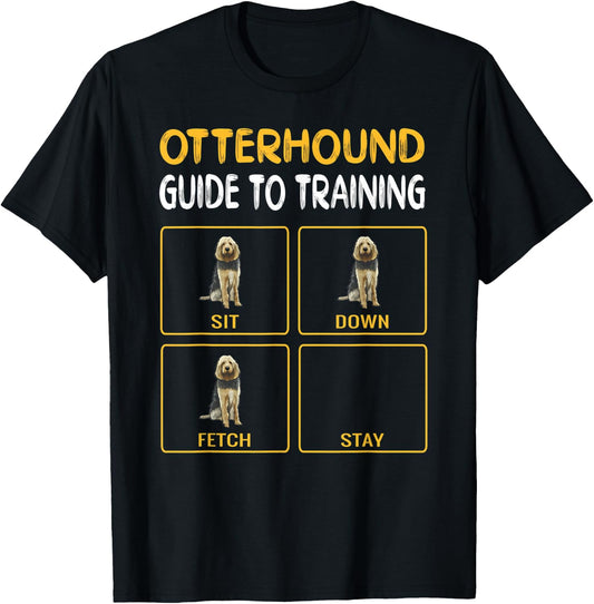 Funny Otterhound Guide To Training Dog Obedience Men Women T-Shirt - T-Shirt | Black