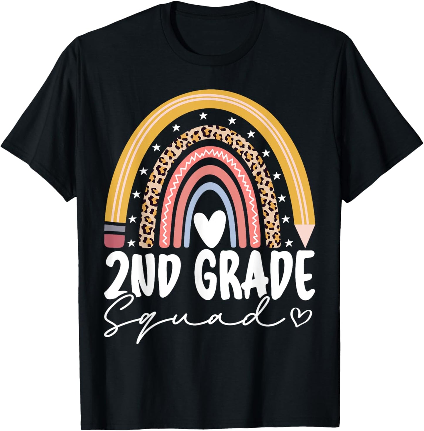 Second Grade Squad 2nd Grade Team Retro First Day of School T-Shirt - T-Shirt | Black