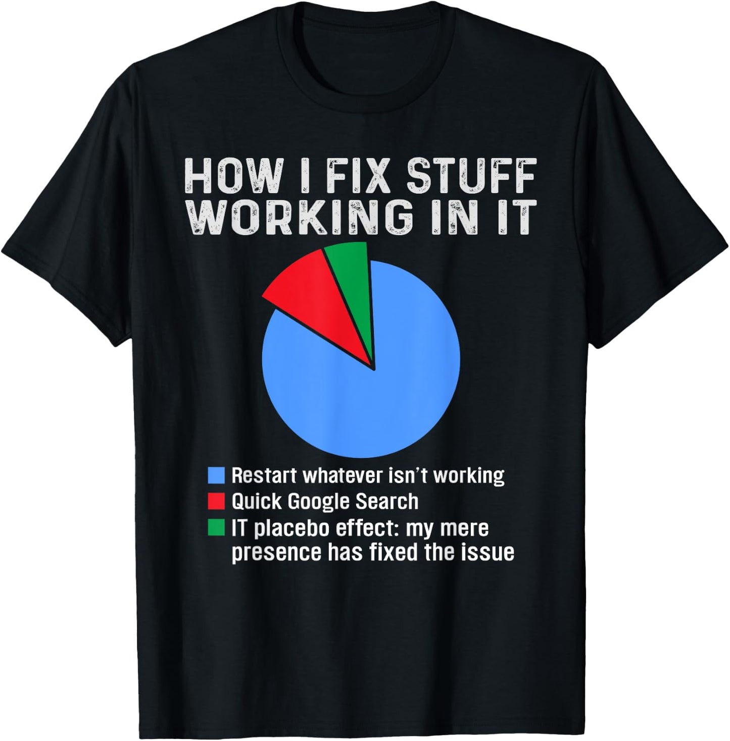 How I fix stuff working in IT, Tech Geek Nerd Funny Computer T-Shirt - T-Shirt | Black