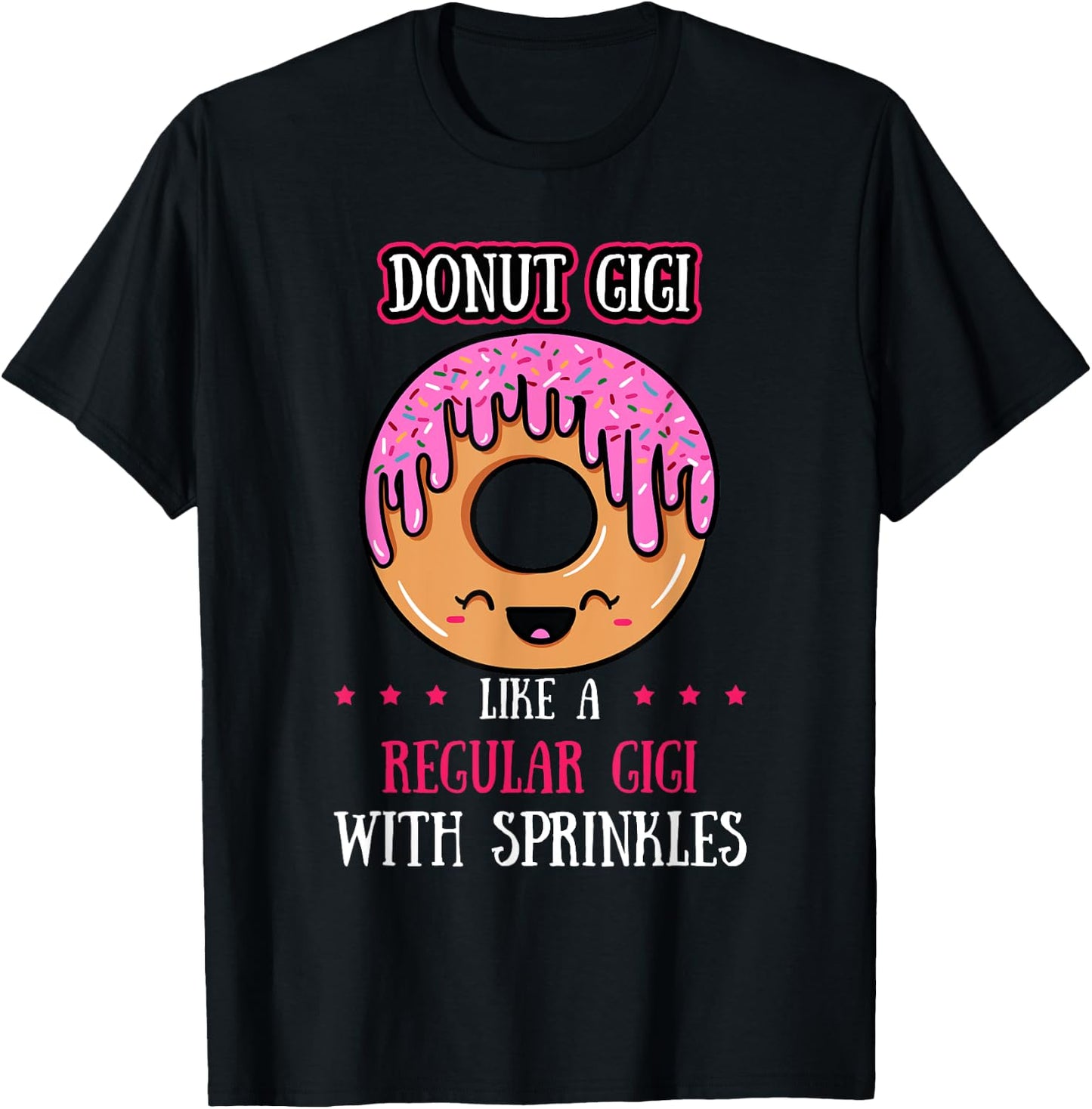 Donut Gigi Doughnut Grandmother Gammy Fried Dough Lover T-Shirt - T-Shirt | Black