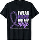 I Wear Purple For My Wife Pancreatic Cancer Awareness T-Shirt - T-Shirt | Black