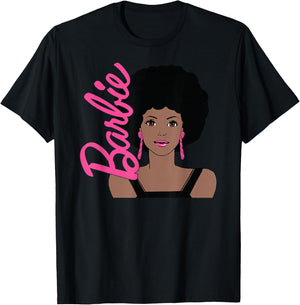 Barbie - Afro Barbie - Portrait T-Shirt - T-Shirt | Black
