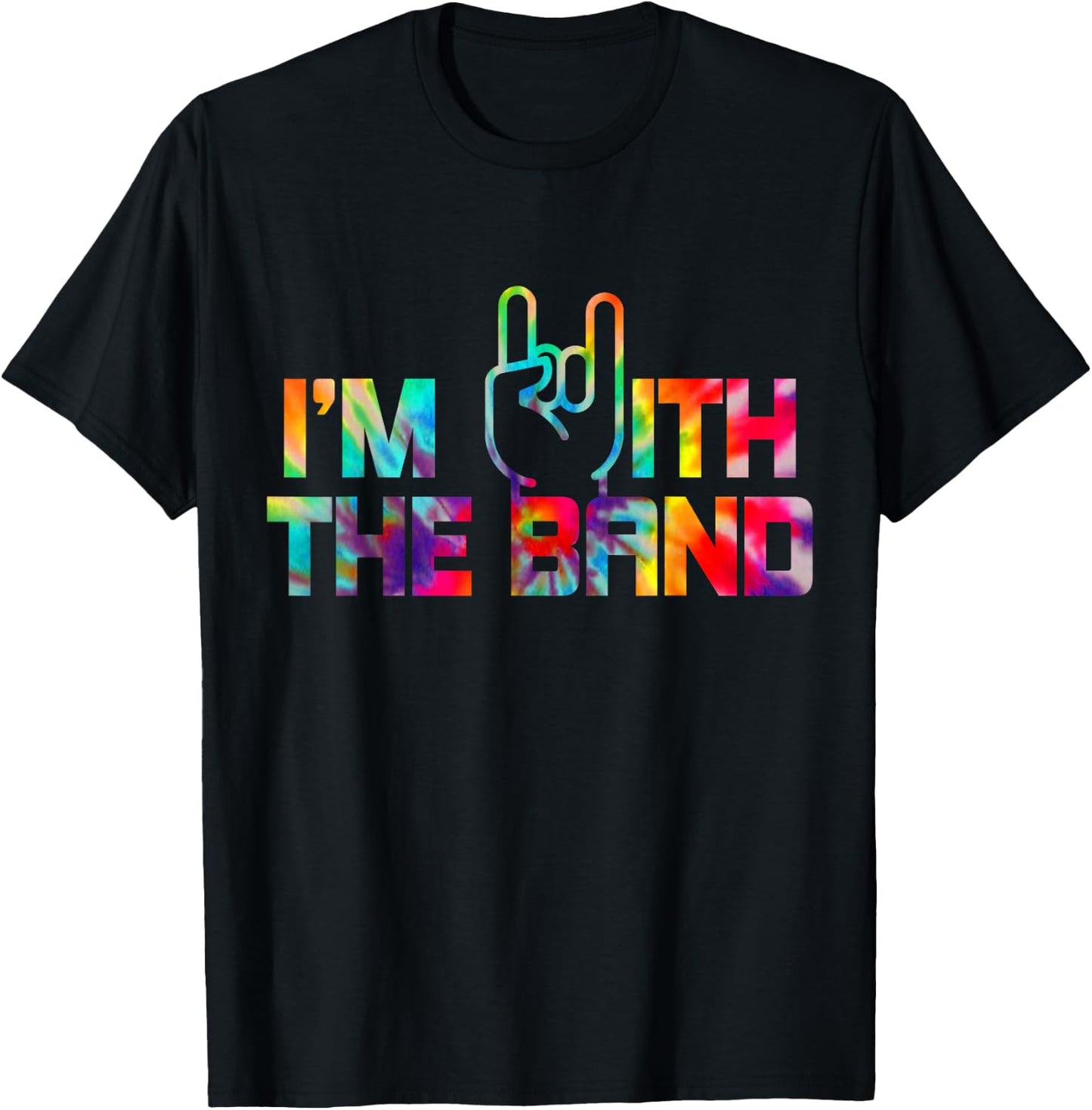I'm with The Band Rock Music Guitarist Drummer Girlfriend T-Shirt - T-Shirt | Black
