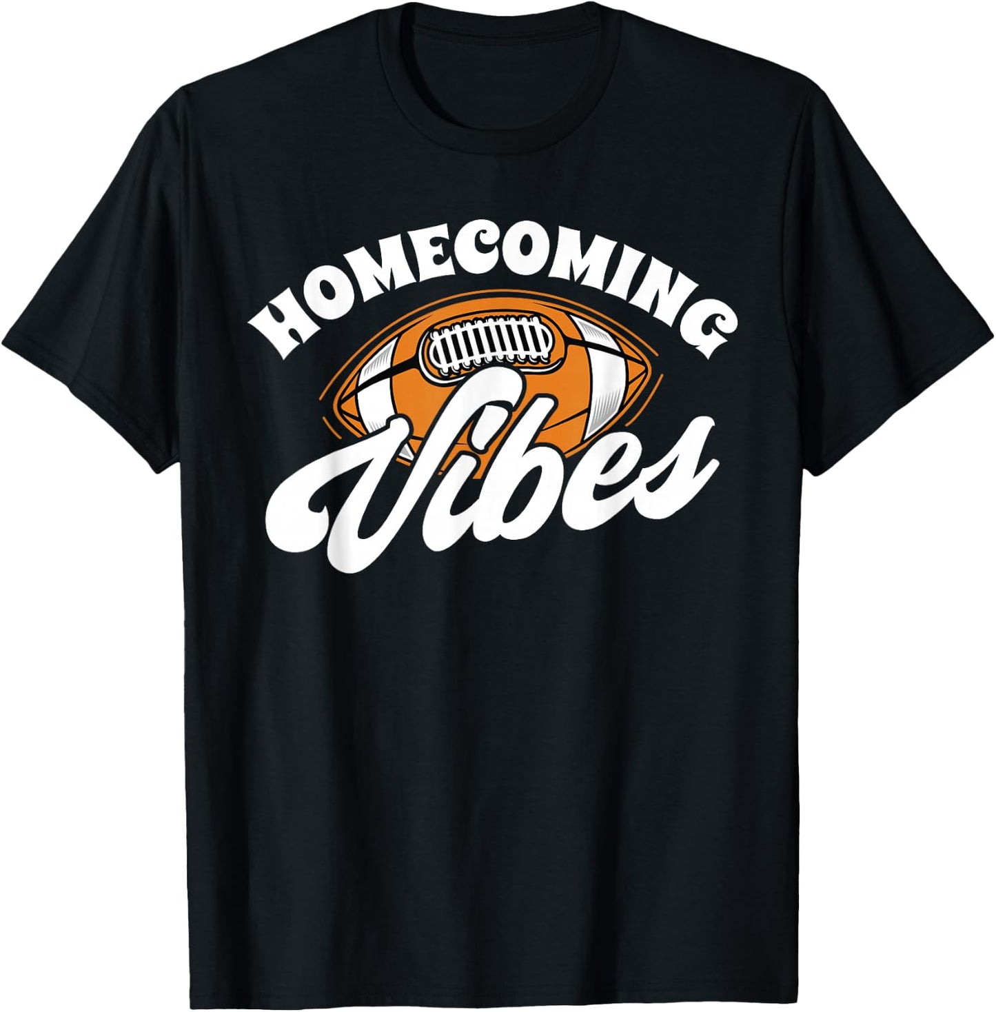 Homecoming Vibes American Football Game Schooling T-Shirt - T-Shirt | Black