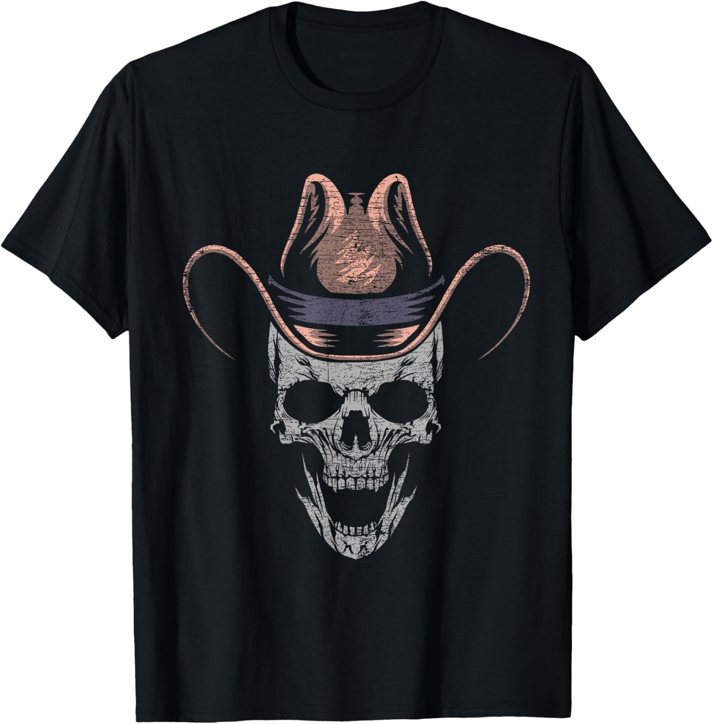 Skull Cowboy T-Shirt - T-Shirt | Black