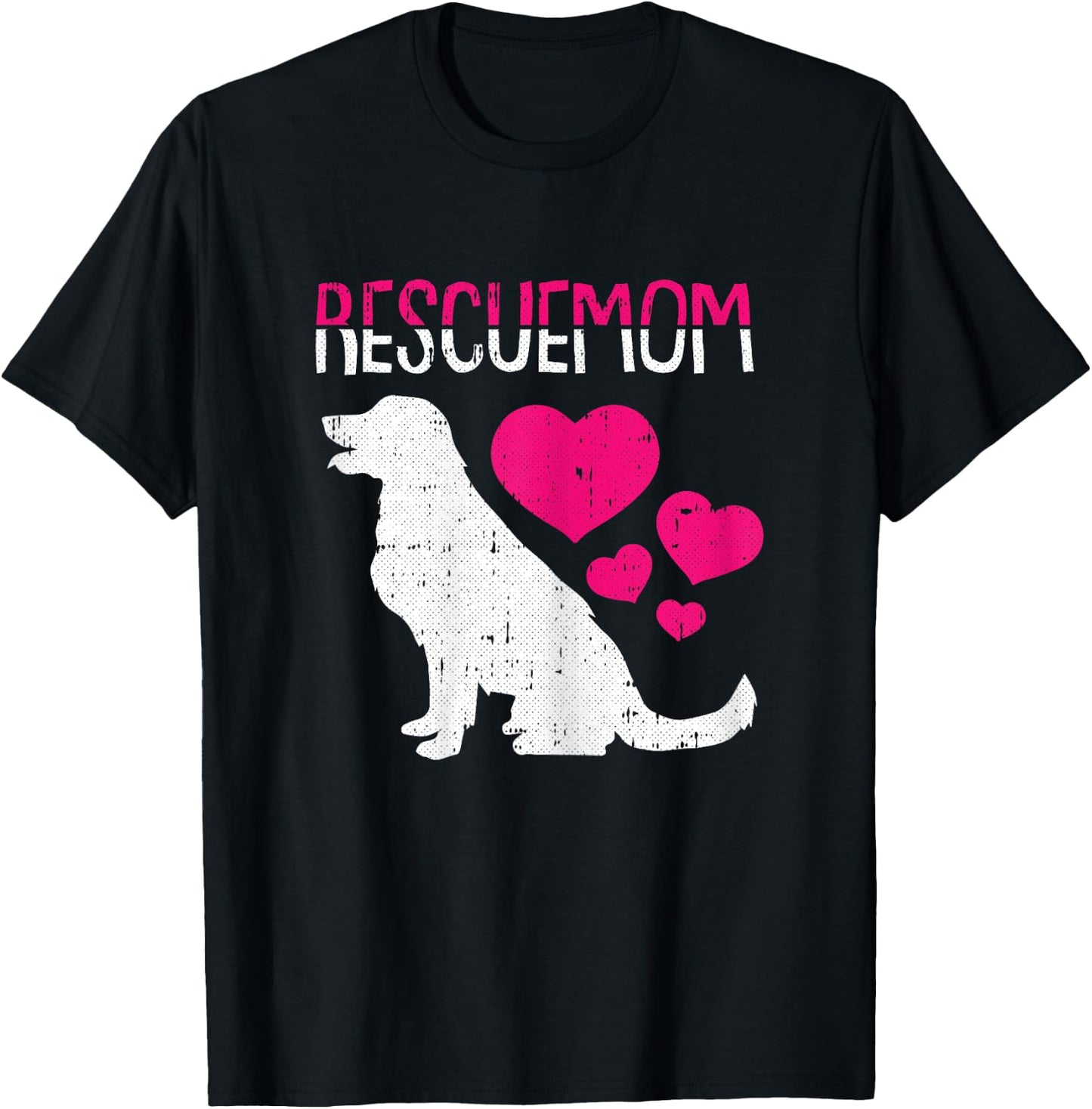 Rescue Mom Mothers-Day Labrador Doggie Adoption Dog Mama Women T-Shirt - T-Shirt | Black