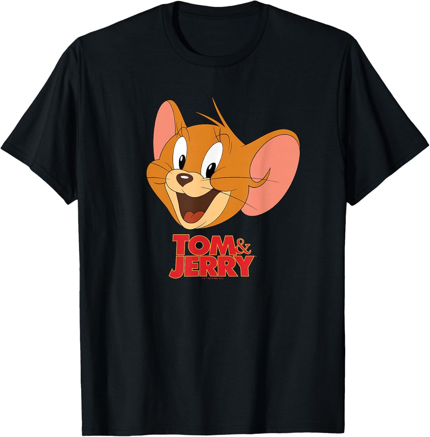 Tom & Jerry Movie Jerry Head Small T-Shirt - T-Shirt | Black