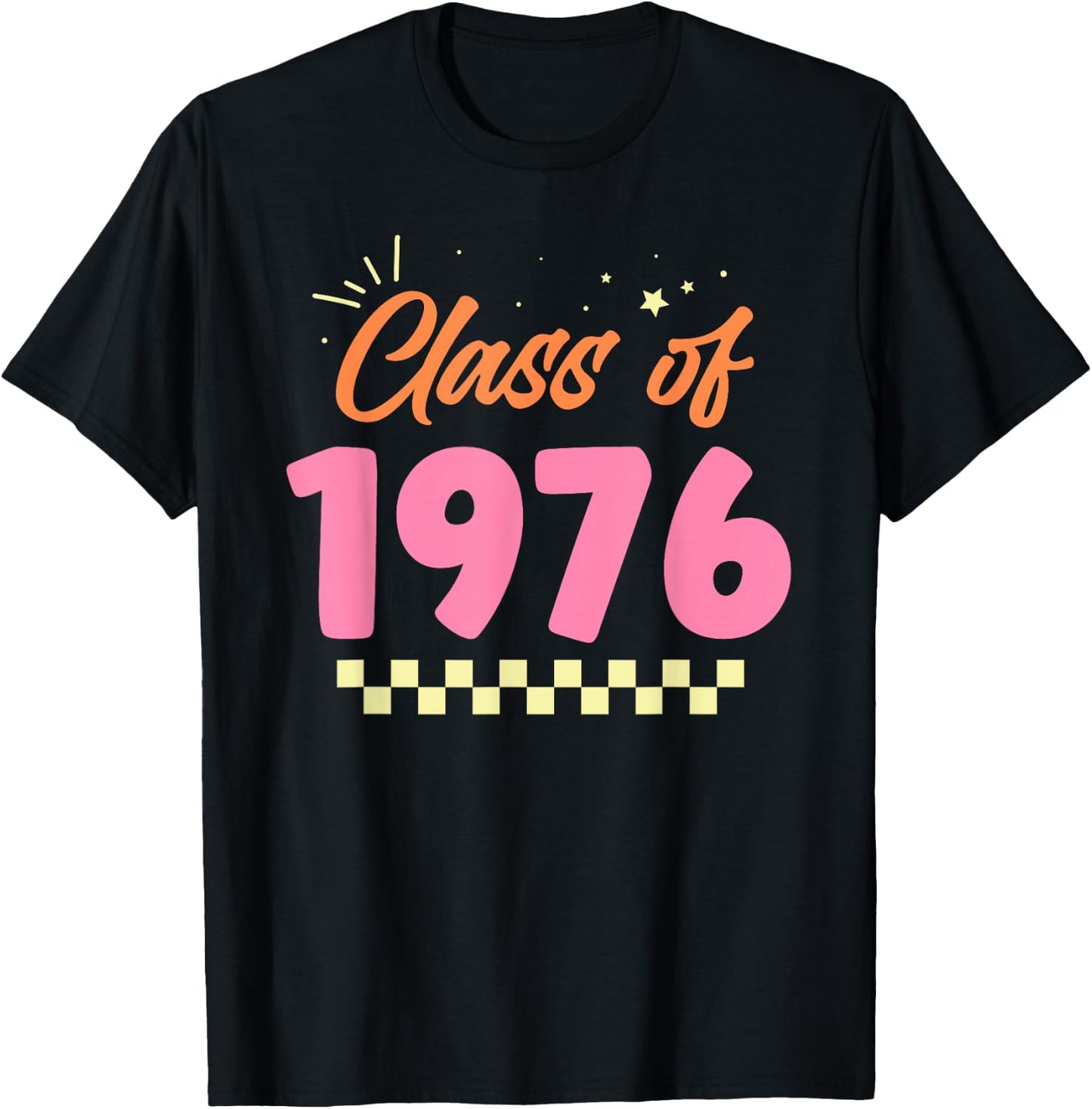 Class Of 1976 School Graduation Meetup Reunion T-Shirt - T-Shirt | Black