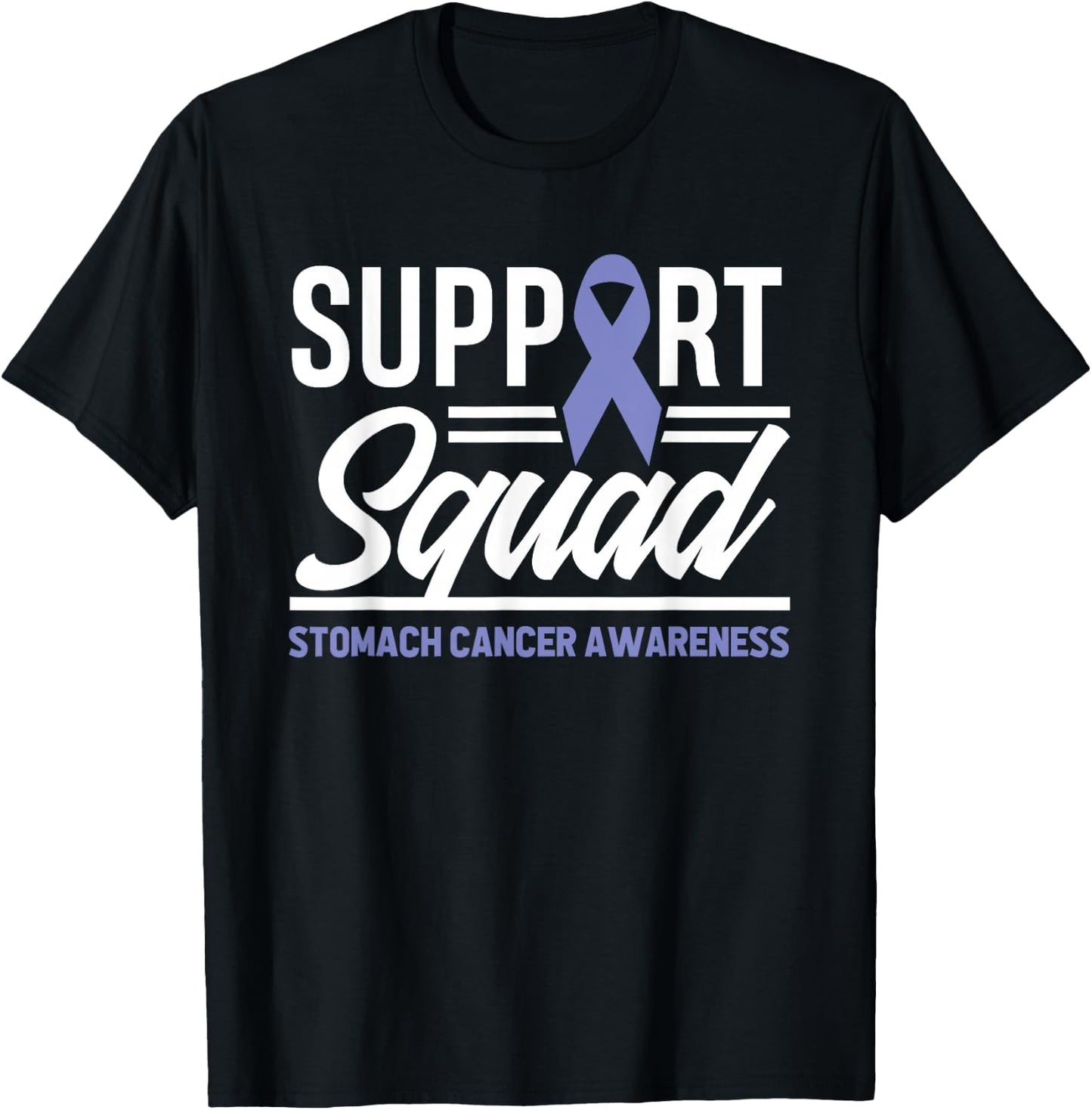 Stomach Cancer Support Squad Stomach Cancer Awareness T-Shirt - T-Shirt | Black