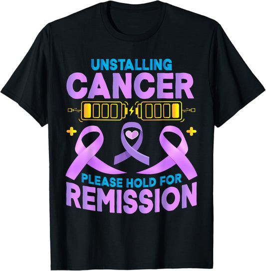 Chemo Uninstalling Cancer Chemotherapy T-Shirt - T-Shirt | Black