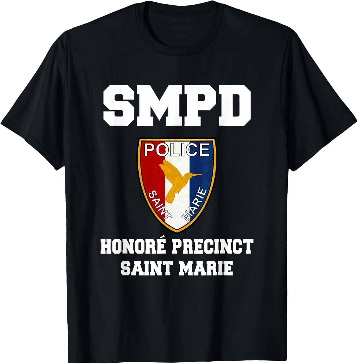 Death Paradise Saint Marie Police Badge T-Shirt - T-Shirt | Black