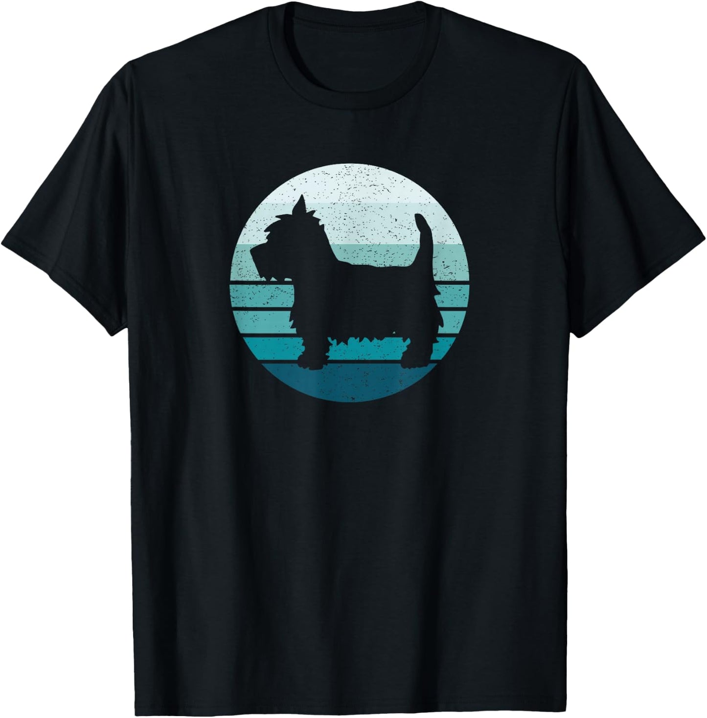 West Highland Terrier, Westie Dog, Vintage T-Shirt - T-Shirt | Black