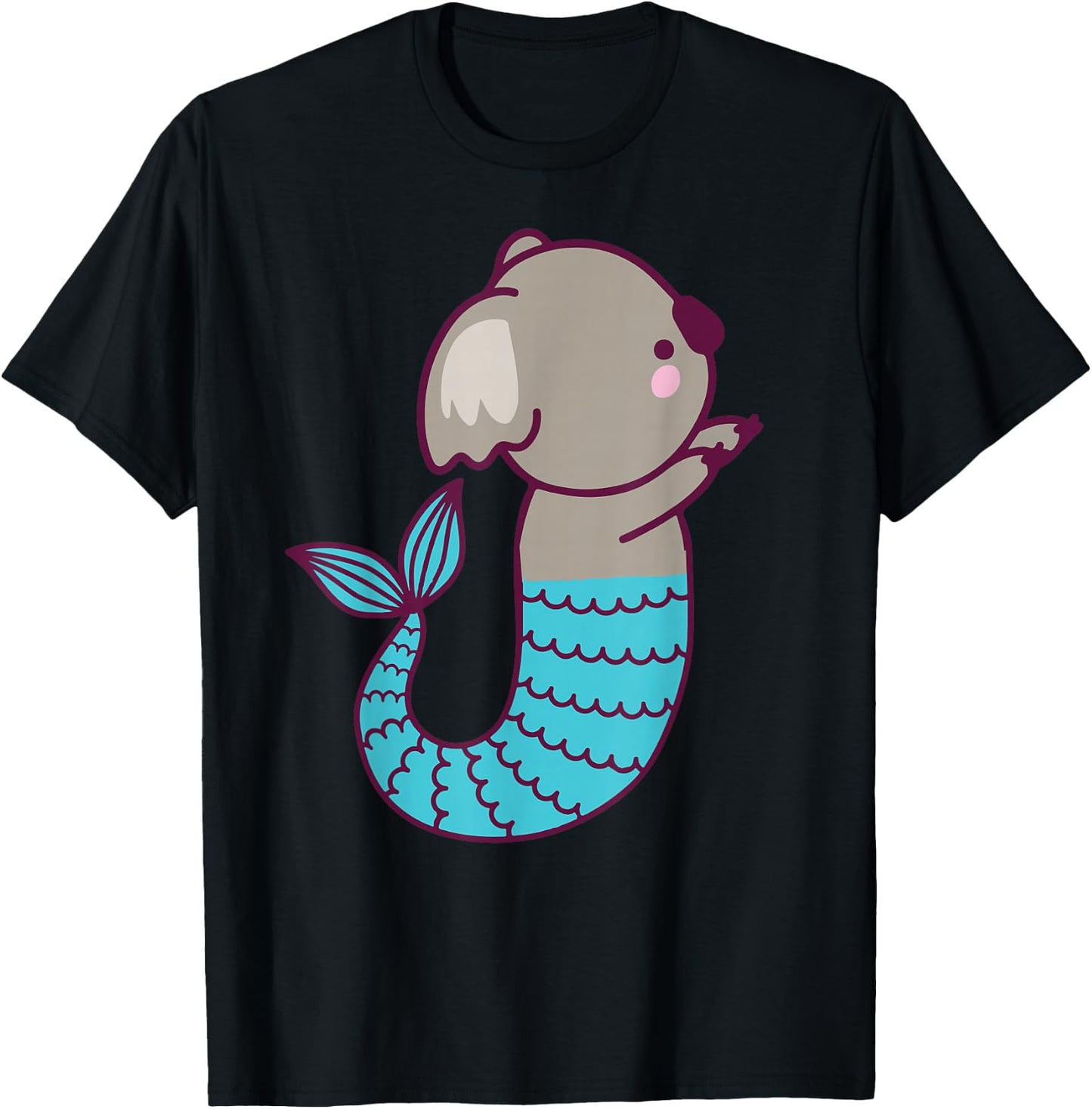 Koala Shirt Women Mermaid Girls Mermaid Gifts Koala T-Shirt - T-Shirt | Black