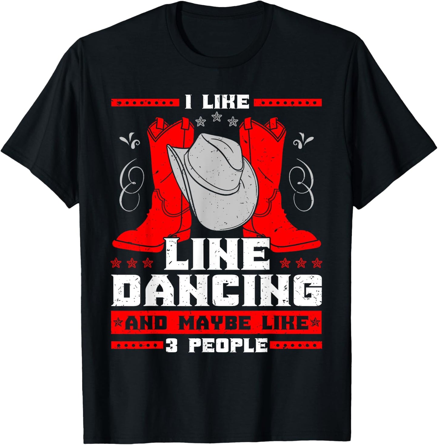 Line Dancing Choreographed Dancer Group Dance Teacher Gift Men Women Kids T-Shirt - T-Shirt | Black