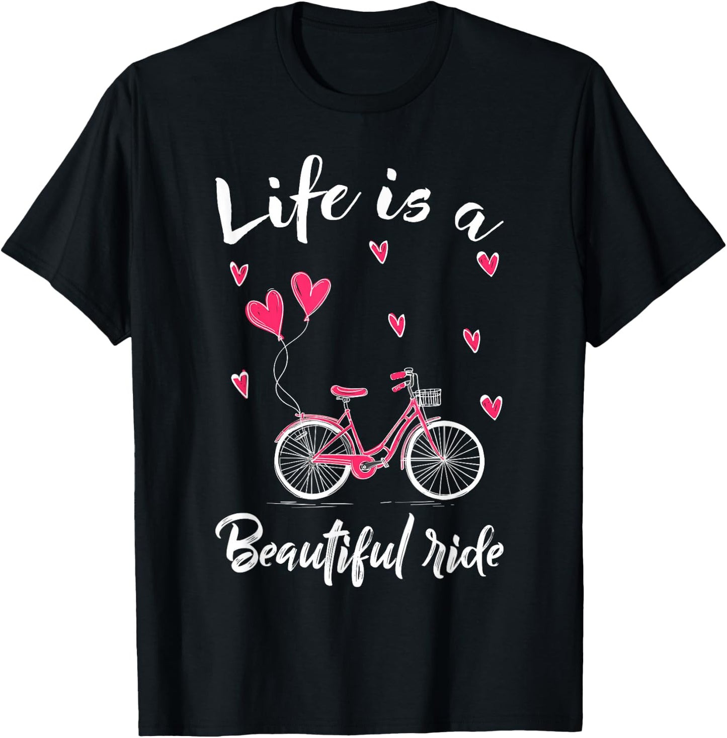 Cycling Life Is A Beautiful Ride Bicycle T-Shirt - T-Shirt | Black