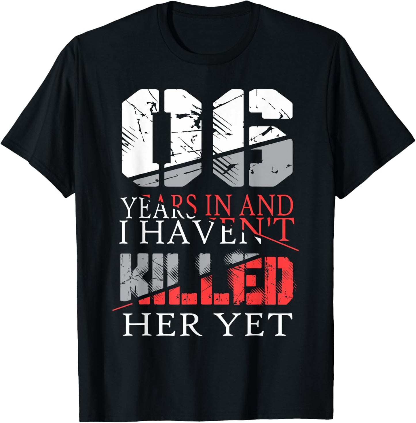 6th Wedding Anniversary Gift Shirts Her Couples T-Shirt - T-Shirt | Black