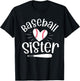 Baseball Sister Funny for Baseball Sisters Fans T-Shirt - T-Shirt | Black