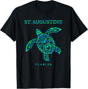 St. Augustine Florida Sea Turtle Boys Girls Souvenir T-Shirt - T-Shirt | Black
