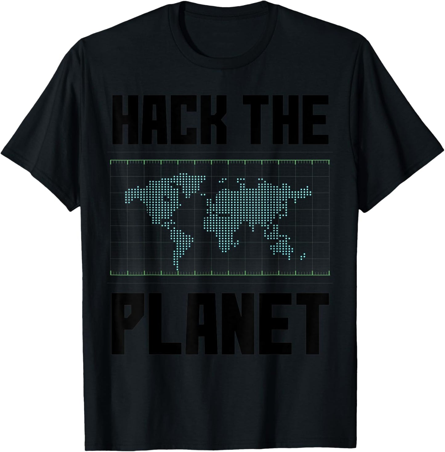 Hack The Planet Hacking Computer Hacker T-Shirt - T-Shirt | Black