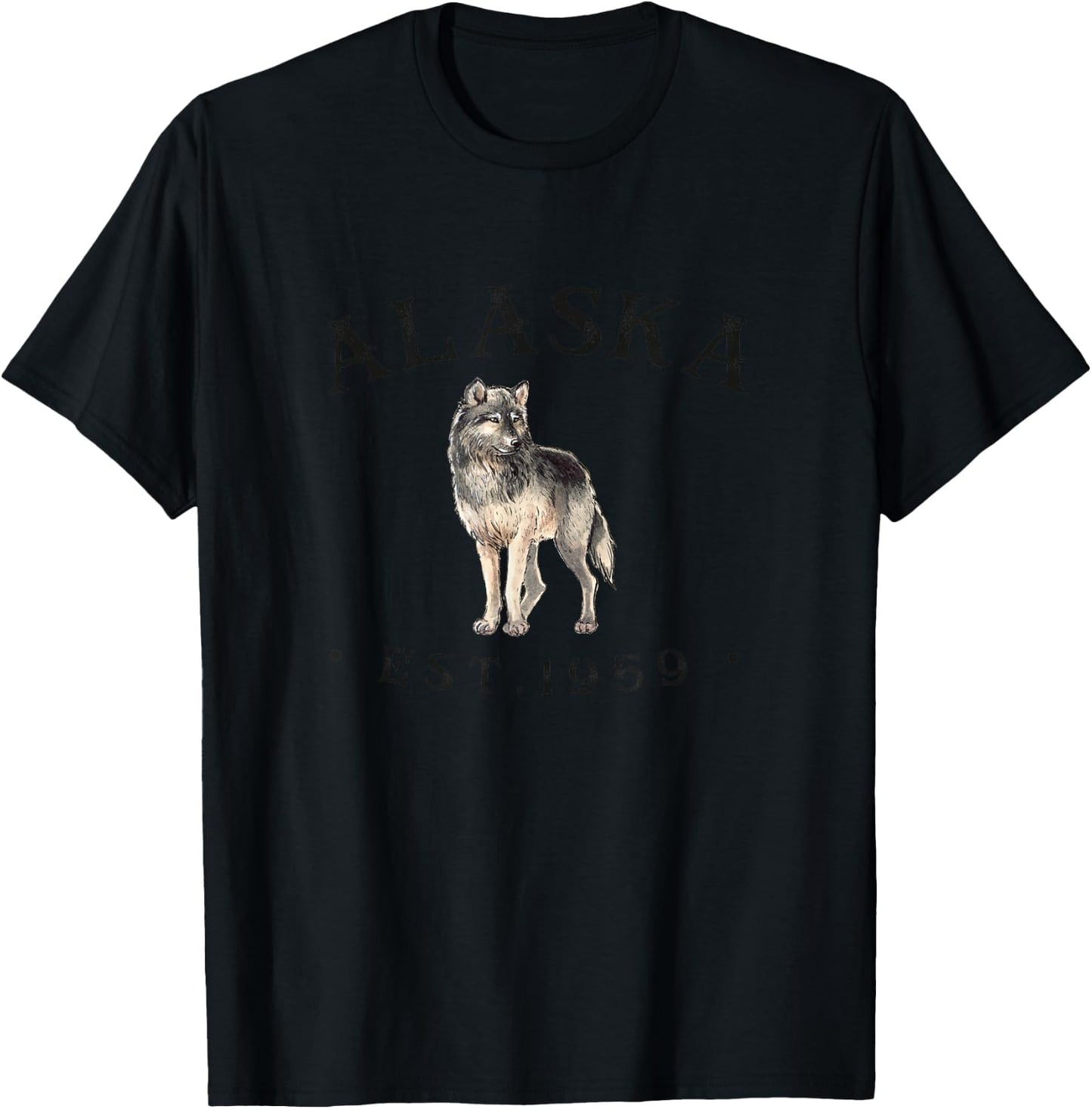 Alaska Shirt Women | Cool Alaska Wolf T-Shirt - T-Shirt | Black
