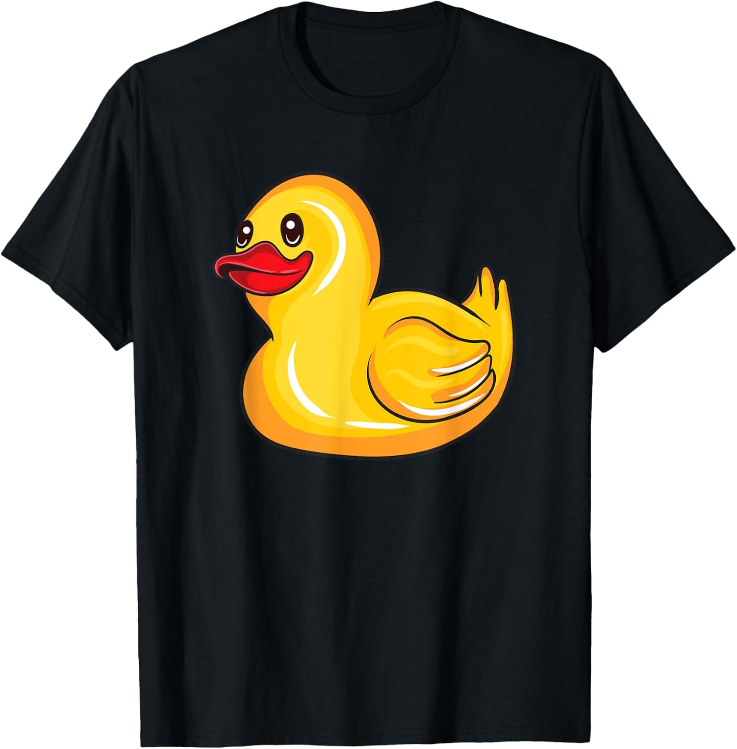 Cute Rubber Duck Gift Toddlers Men Women Funny Duckling T-Shirt - T-Shirt | Black
