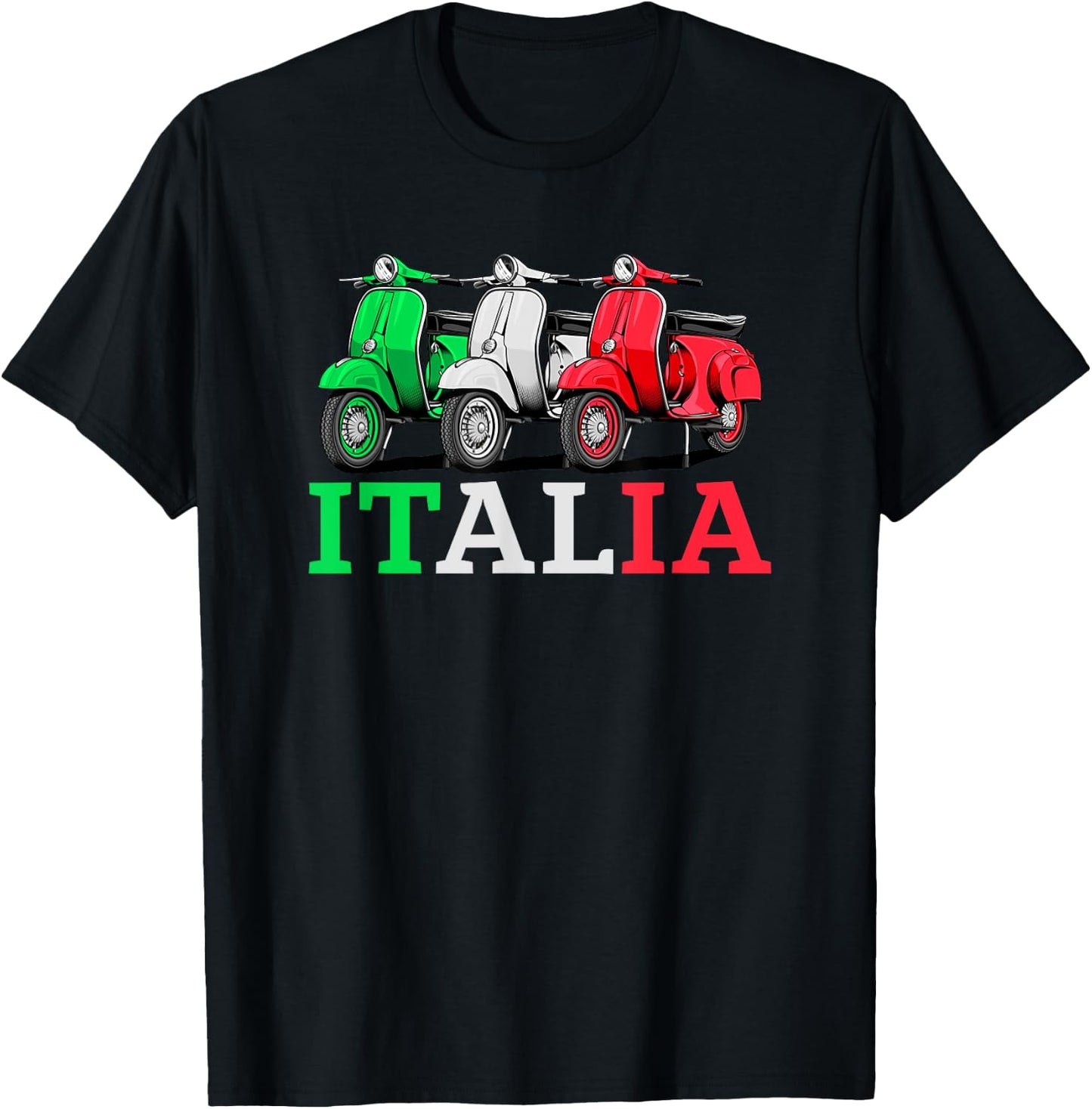 Italia Vintage Scooter Moped motorcycle biker gift T-Shirt - T-Shirt | Black