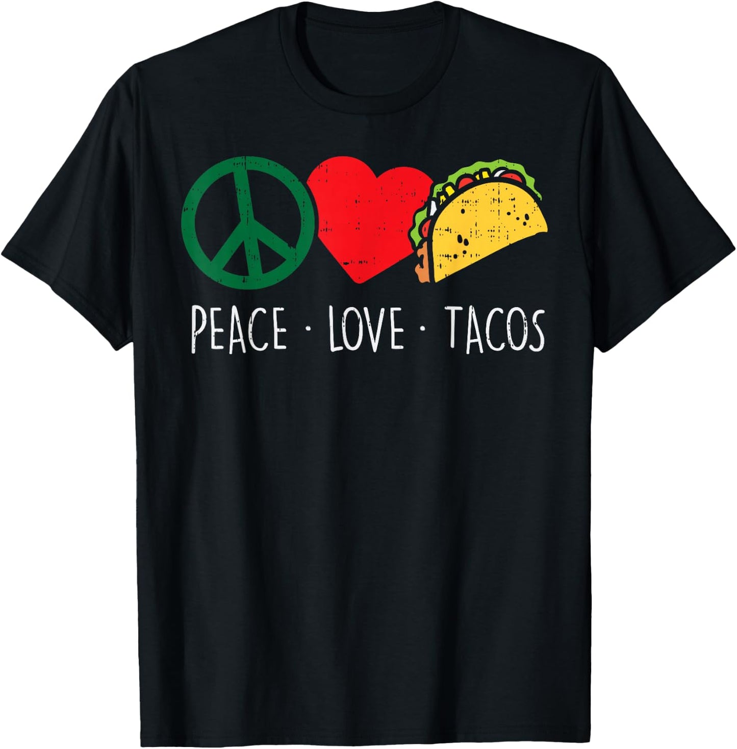 Peace Love Tacos Cinco De Mayo Fiesta Mexican Hippie Women T-Shirt - T-Shirt | Black