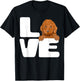 I Love My Brown Poodle Dog Lover Women Girls Kids T-Shirt - T-Shirt | Black