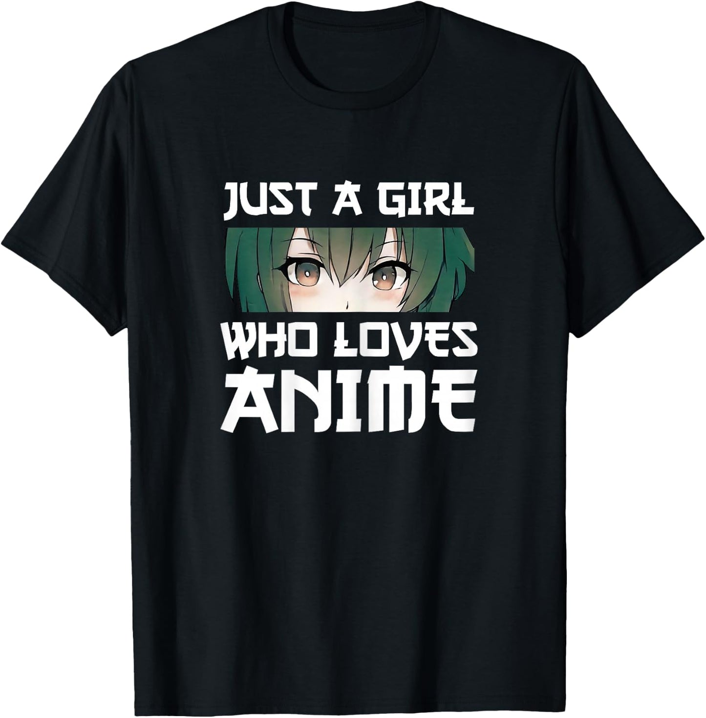 Just a Girl Who Loves Anime Gift T-Shirt - T-Shirt | Black