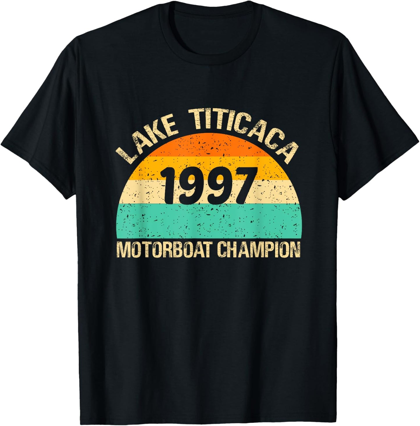 Lake Titicaca Motorboat Champion T-Shirt - T-Shirt | Black