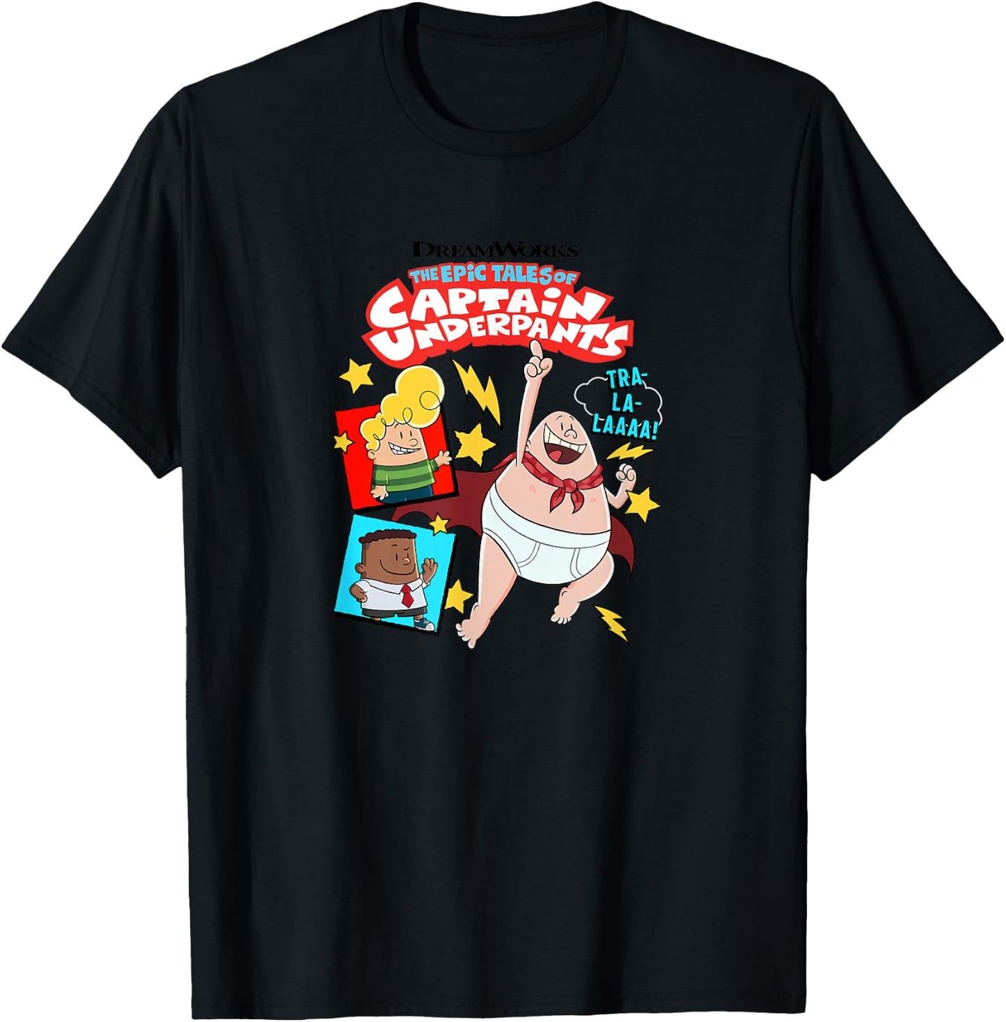 Captain Underpants TRA-LA-LAAAA! T-Shirt - T-Shirt | Black