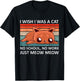 I wish I was a cat no school no work just meow meow - retro Women T-Shirt - T-Shirt | Black