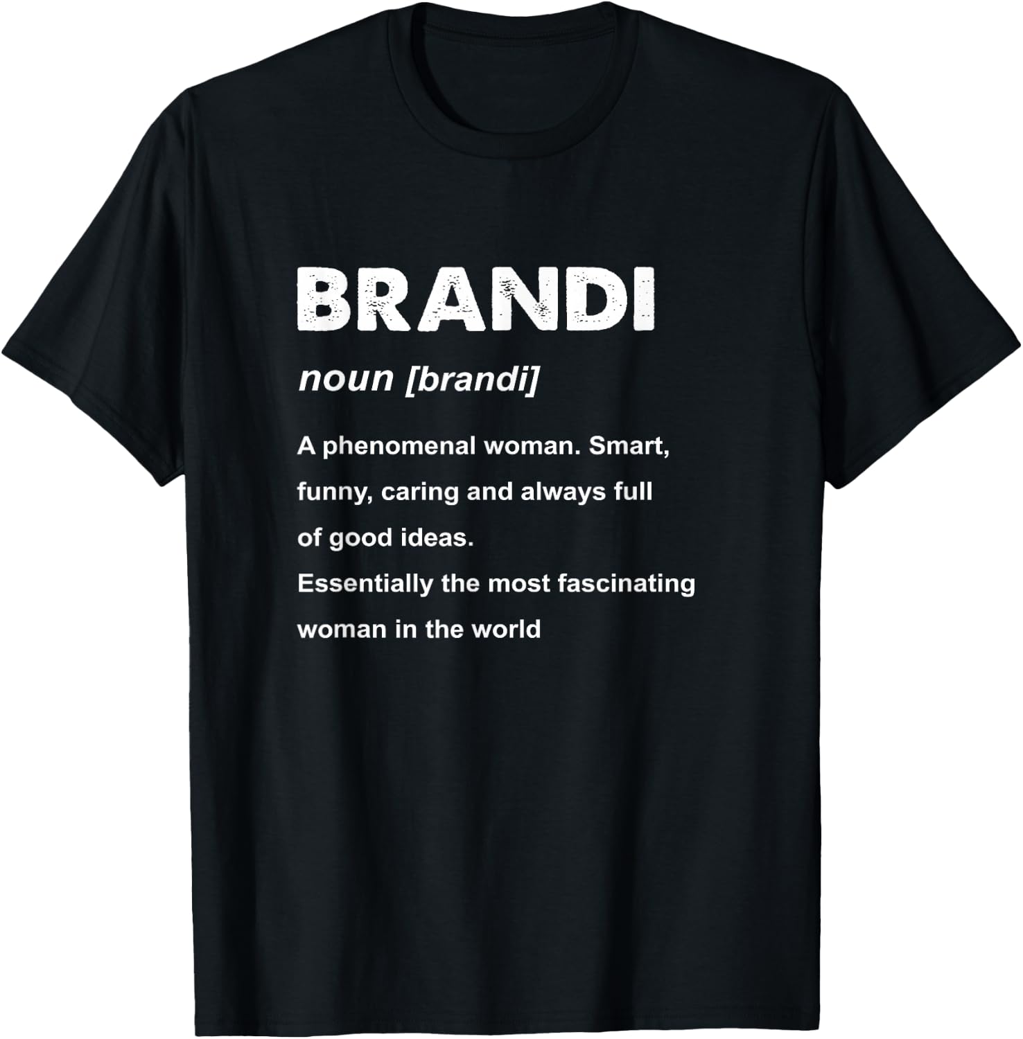 Brandi Name T-Shirt - T-Shirt | Black