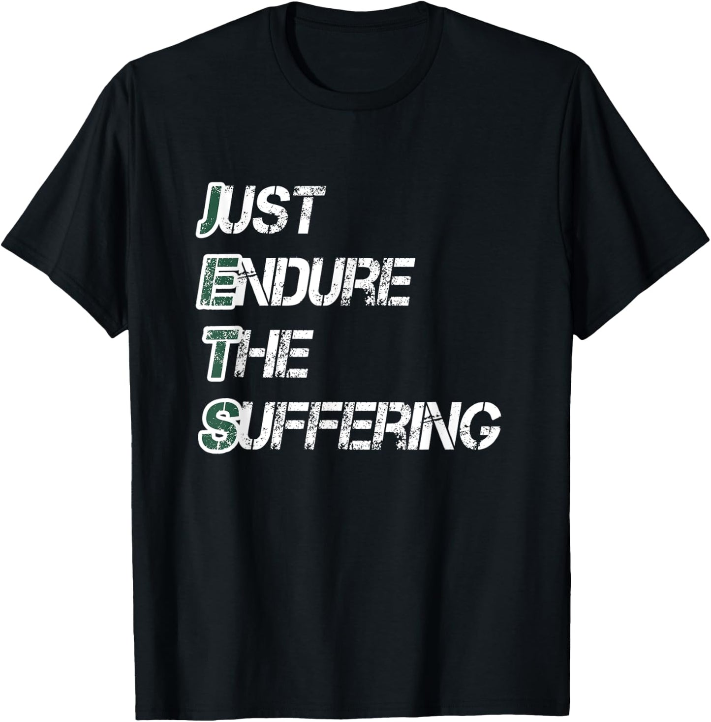 Just Endure the Suffering New York Football Team Distressed T-Shirt - T-Shirt | Black