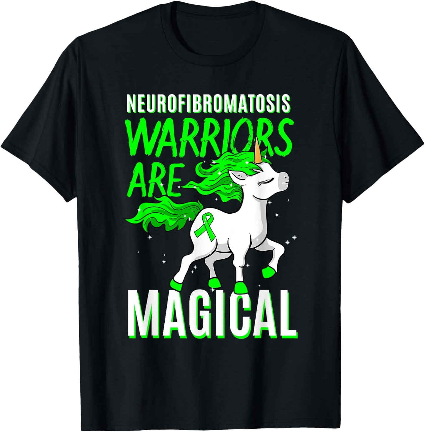 Neurofibromatosis Awareness NF Unicorn Schwannomatosis Gift T-Shirt - T-Shirt | Black