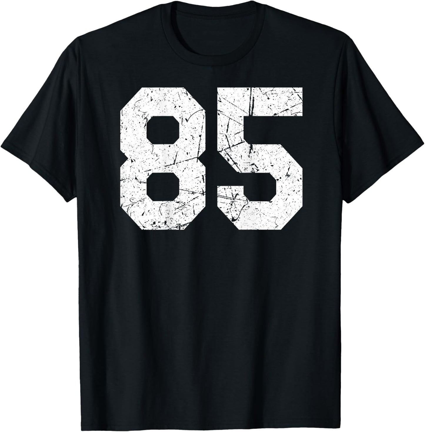 #85 Jersey Uniform Varsity Sports Number, 85th T-Shirt - T-Shirt | Black