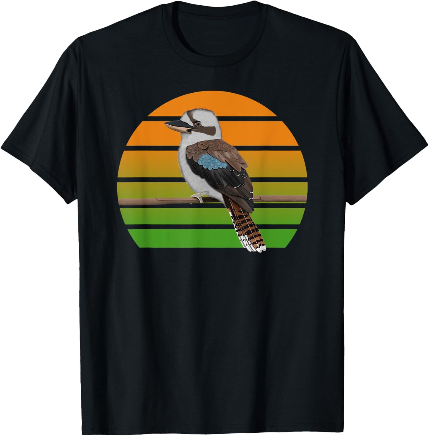 Kookaburra Bird Birder Birdlover Birdwatcher Animal T-Shirt - T-Shirt | Black