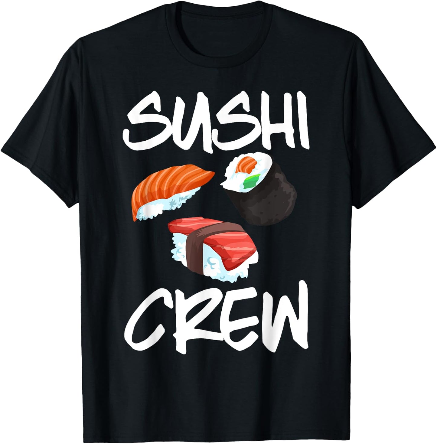 Funny Sushi Gift Kids Men Women Cool Sushi Crew Foodie T-Shirt - T-Shirt | Black