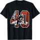 I'm 40 Years Old Football Player 40th Birthday Party Boys T-Shirt - T-Shirt | Black