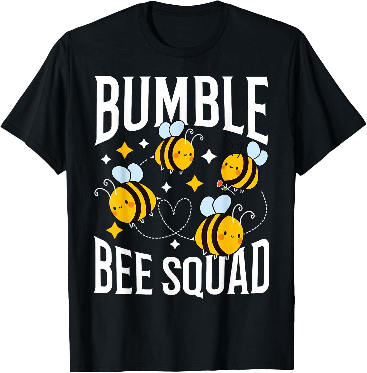Bumble Bee Squad Beekeeper Bees Shirt Friends Gift T-Shirt - T-Shirt | Black