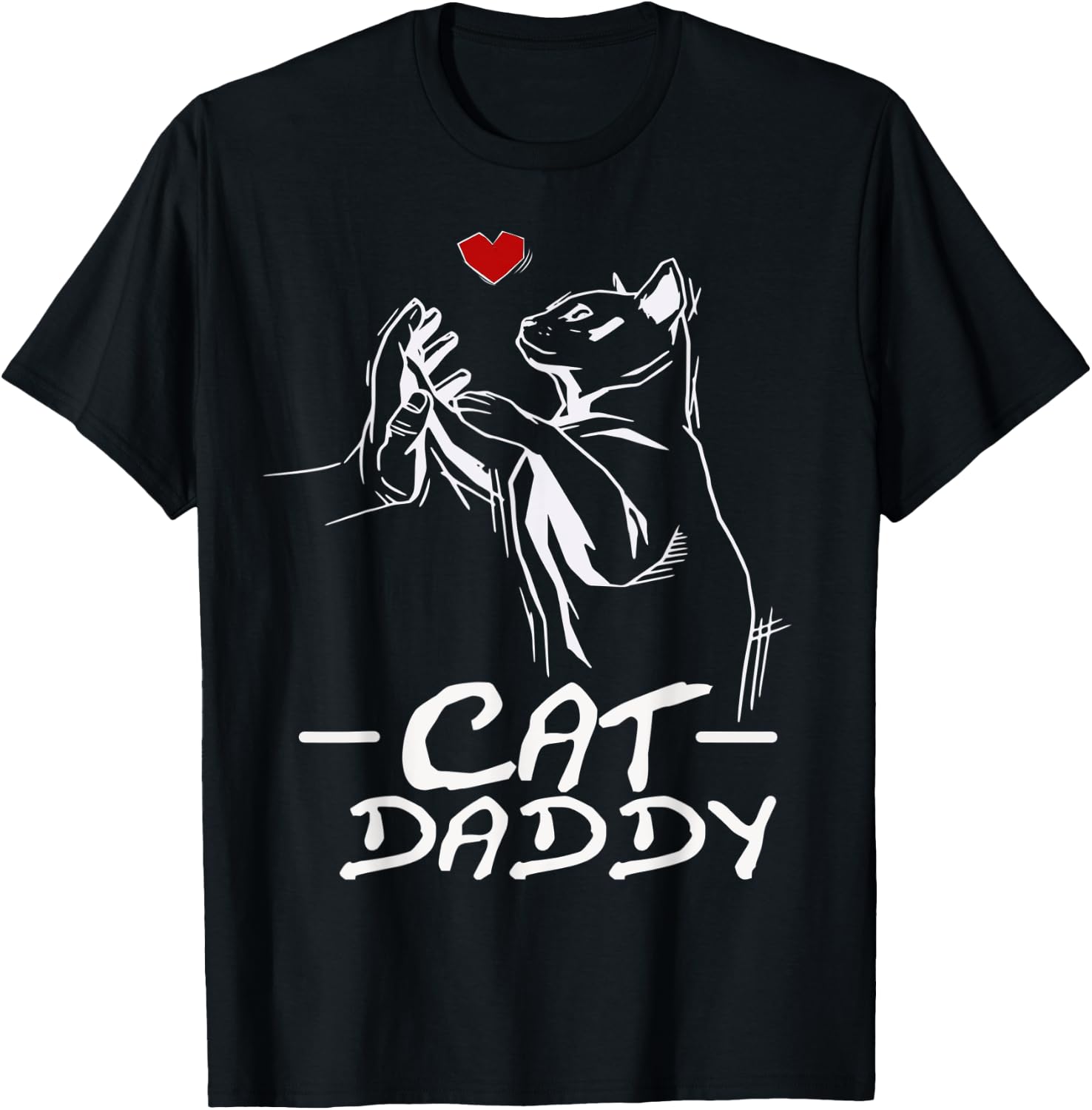 Best Cat Dad Ever Daddy Funny Cat Daddy Father Day Gift T-Shirt - T-Shirt | Black