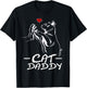 Best Cat Dad Ever Daddy Funny Cat Daddy Father Day Gift T-Shirt - T-Shirt | Black