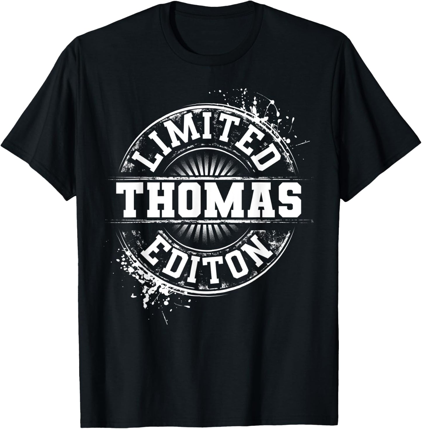 THOMAS Funny Surname Family Tree Birthday Reunion Gift T-Shirt - T-Shirt | Black
